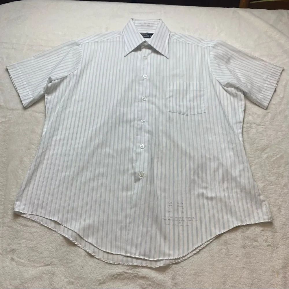 Sears Th Men's Store Vintage Short Sleeve Button Down Shirt Size 16.5